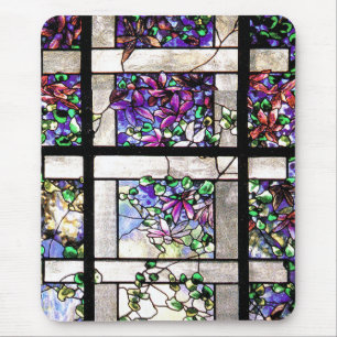 Stained Glass Floral Mousepad