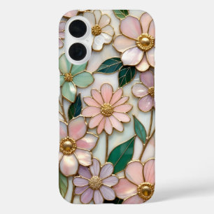Stained Glass Flower iPhone Case Pink Pastel