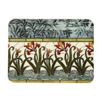 Stained Glass Flowers with Tan Border