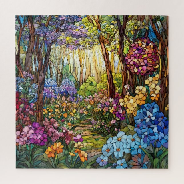 Stained Glass Forest Puzzle (Vertical)