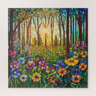 Stained Glass Forest Puzzle