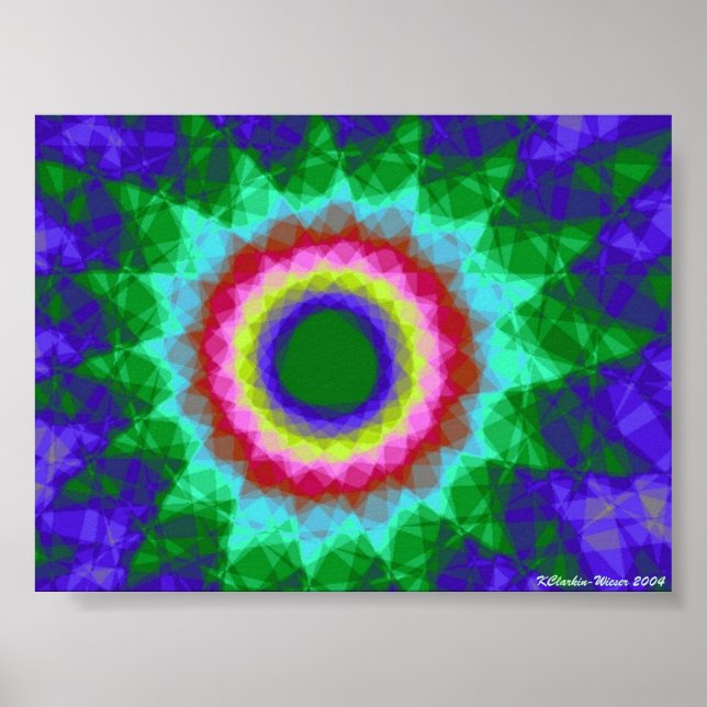 Stained Glass Fractal Poster (Front)