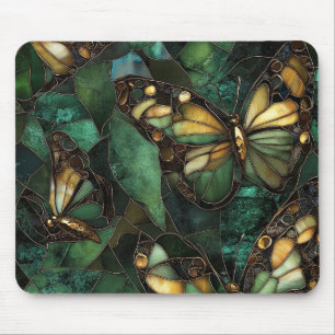 Stained Glass Garden Butterfly Dreams Mouse Pad