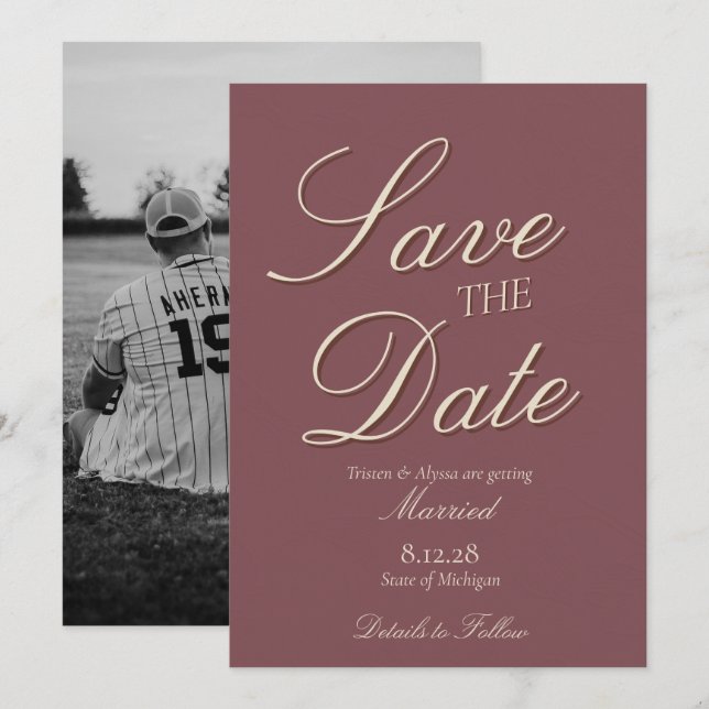 Stained Glass Garden Wedding Save The Date (Front/Back)