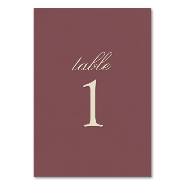 Stained Glass Garden Wedding TA Table Number (Front)