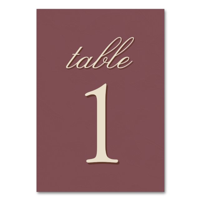 Stained Glass Garden Wedding Table Number (Front)
