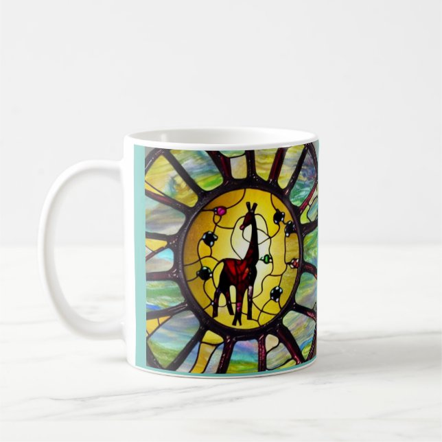 Stained Glass Giraffe Coffee Mug (Left)