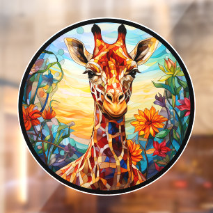 Stained Glass Giraffe Digital Art