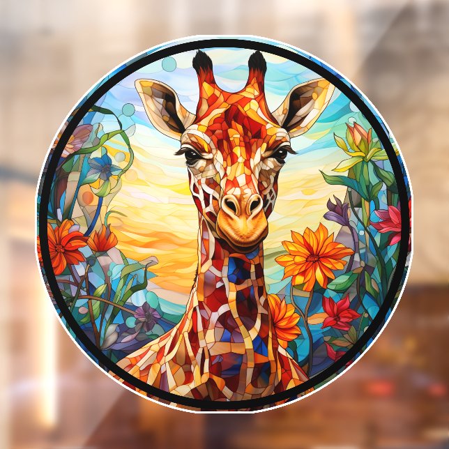 Stained Glass Giraffe Digital Art (Sheet 2)