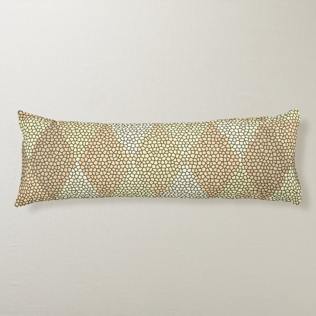 Stained Glass Gold Diamond Pattern Body Cushion (Front)