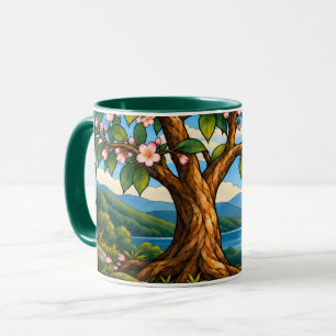 Stained Glass Grapevine Heart Landscape Mug