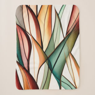 Stained-Glass Grass Sherpa Blanket