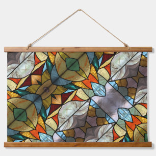 Stained glass hanging tapestry