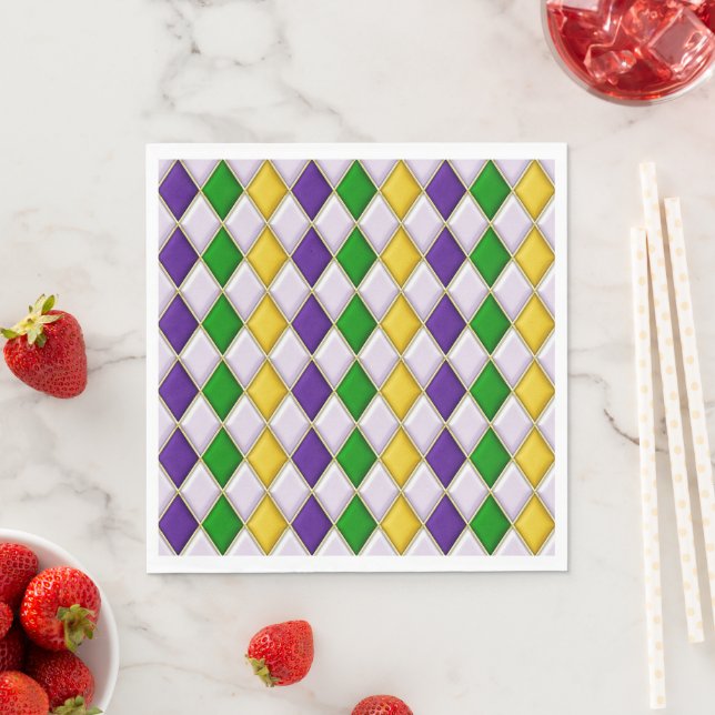 Stained Glass Harlequin Napkin (Insitu)