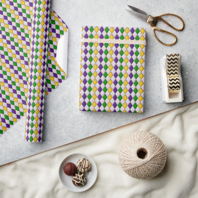 Stained Glass Harlequin Wrapping Paper (Crafts)