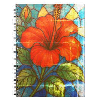 Stained Glass Hibiscus  Notebook