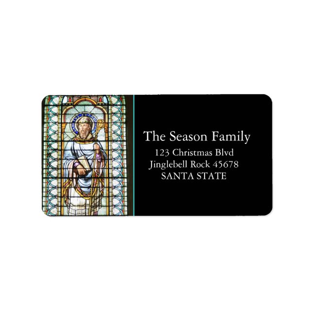 Stained glass Holiday Address Label (Front)