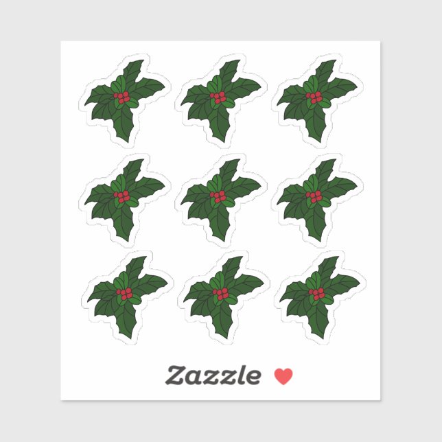 Stained-Glass Holly Berries (Sheet)