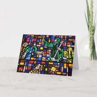 stained glass hope holiday card