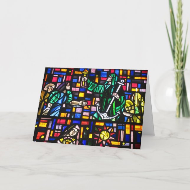stained glass hope holiday card (Front)