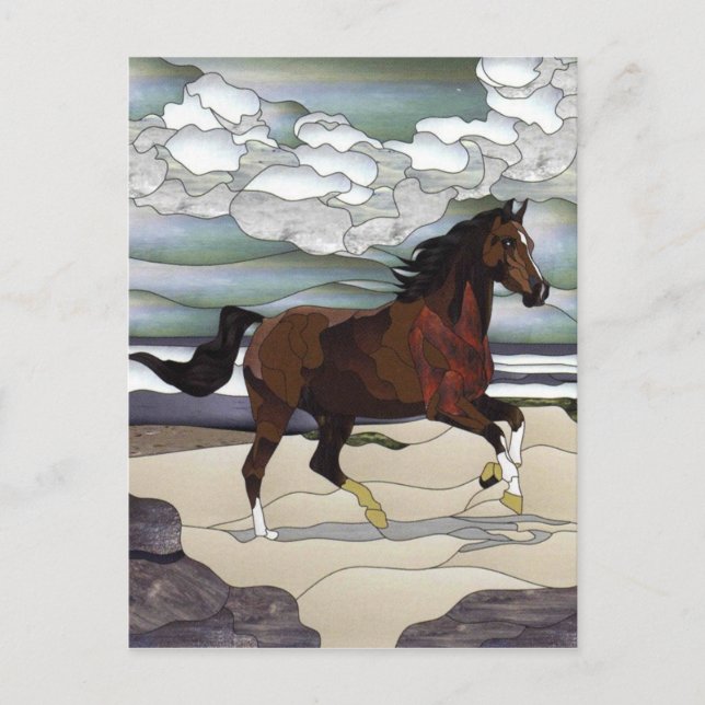 Stained glass horse postcard (Front)