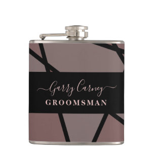Stained Glass Imitation to Groomsmen Hip Flask