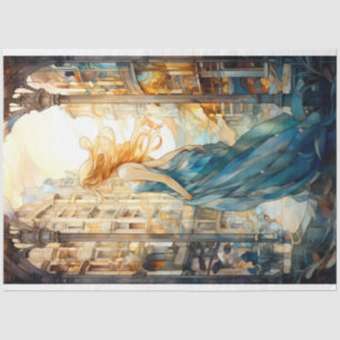 Stained Glass Inspired Decoupage Tissue Paper