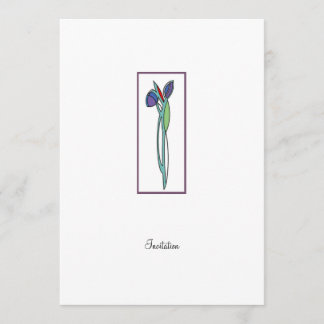Stained Glass Iris 2   - CP Invitation