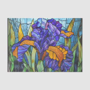 Stained Glass Iris Print 2D Tissue Paper