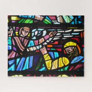 stained glass jesus jigsaw puzzle