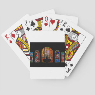 stained glass jesus playing cards
