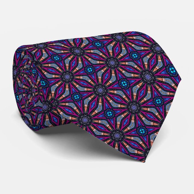 Stained Glass Joy Neck Tie (Rolled)