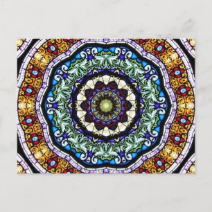 Stained Glass Kaleidoscope #2 Postcard