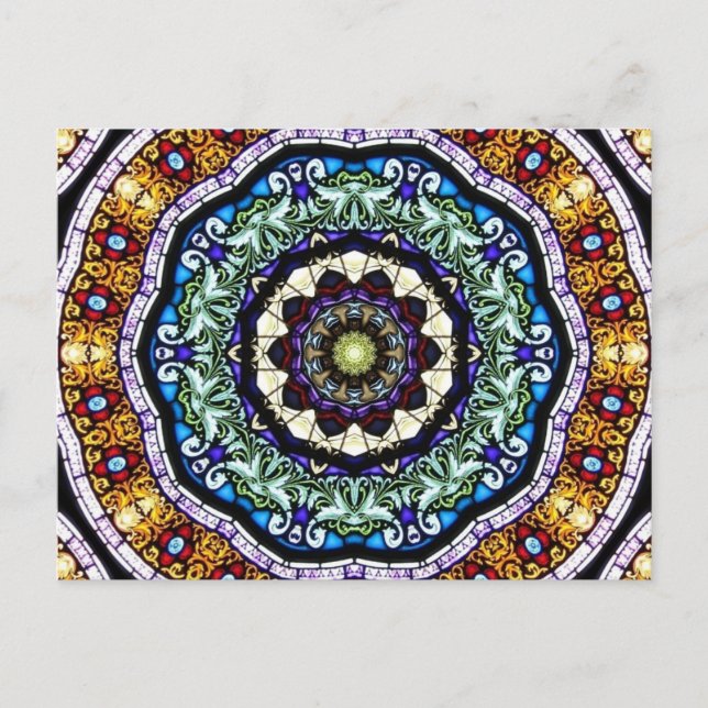 Stained Glass Kaleidoscope #2 Postcard (Front)