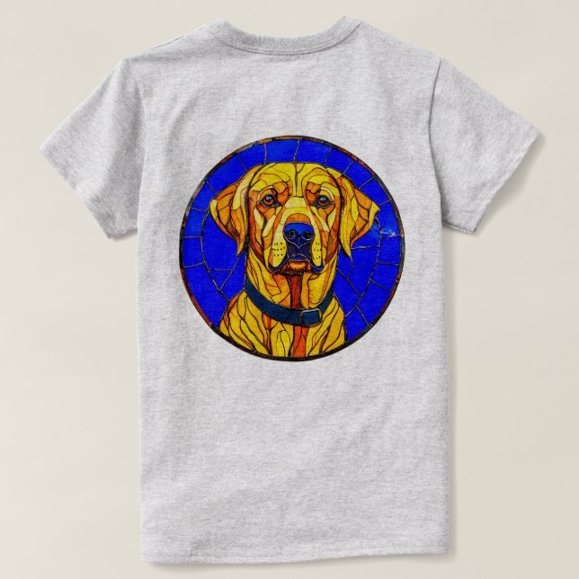 Stained glass labrador T-Shirt (Design Back)