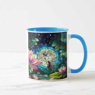 Stained Glass Little Fairy With Dragonfly Mug