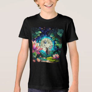 Stained Glass Little Fairy With Dragonfly Tri-Blend Shirt