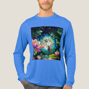 Stained Glass Little Fairy With Dragonfly Tri-Blend Shirt