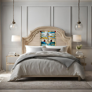 Stained Glass Look Anchor Peel and Stick Wallpaper