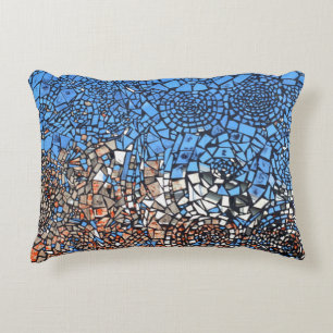 Stained Glass look mosaic abstract Decorative Cushion