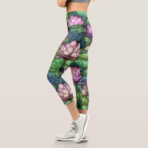 Stained Glass Lotus High Waisted Capris