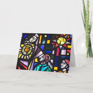 stained glass love holiday card