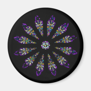 Stained Glass Mandala Magnet