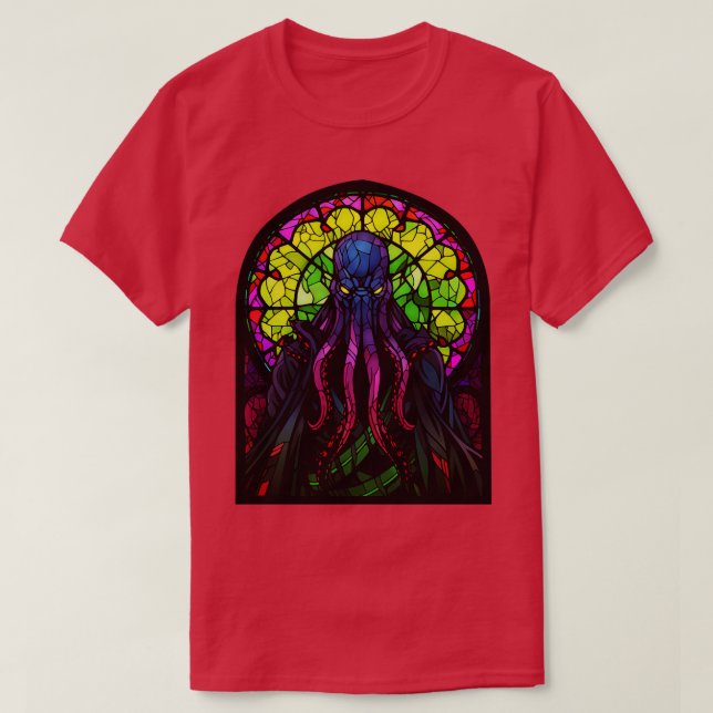 Stained Glass Mindflayer T-Shirt (Design Front)