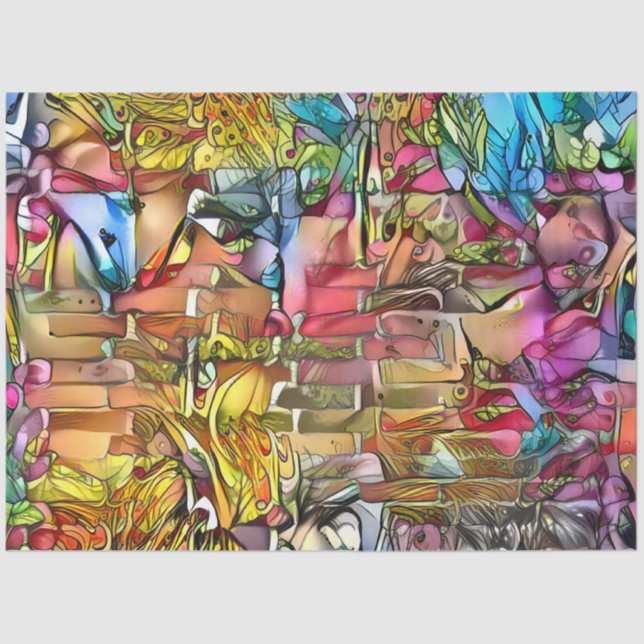 Stained Glass Modern Art Collection Tissue Paper (Front)