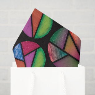 Stained Glass Modern Design Traditional Window Tissue Paper