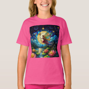 Stained Glass Moonlight Flight Fairy  T-Shirt