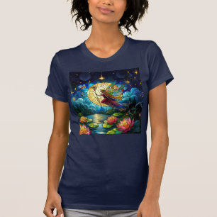 Stained Glass Moonlight Flight Fairy  T-Shirt