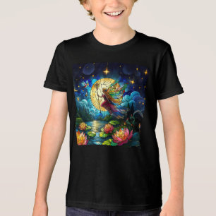 Stained Glass Moonlight Flight Fairy  Tri-Blend Shirt