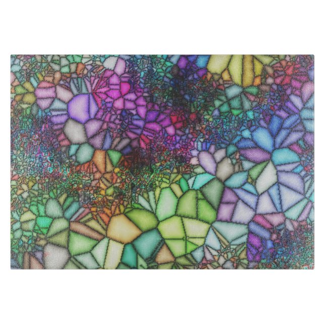 Stained Glass Mosaic Cutting Board (Front)